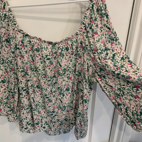 NEVER WORN! Reitmans Floral 3/4-Sleeve Blouse with Square Neckline Sz 2X - Picture 11 of 11